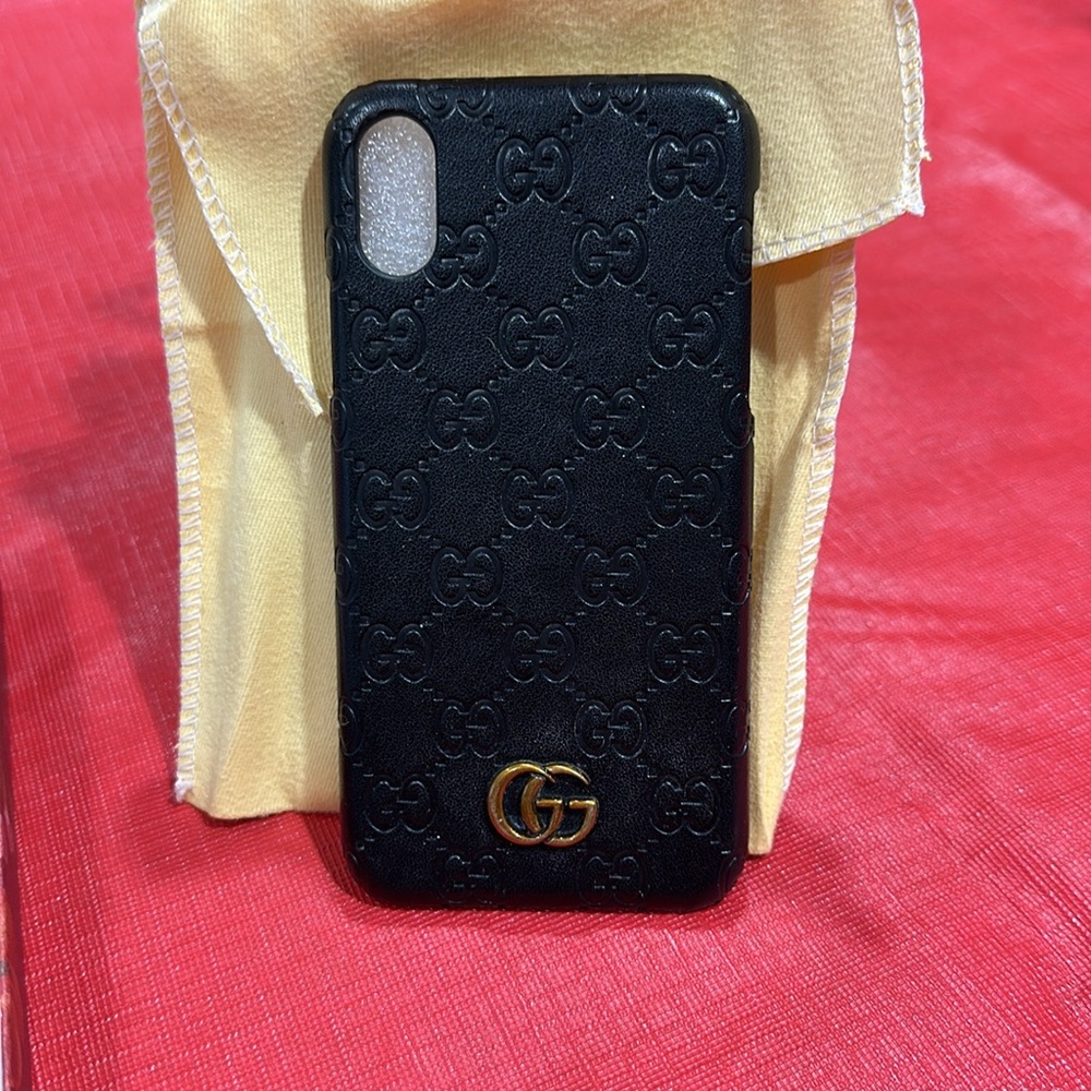 Black GG iPhone X case